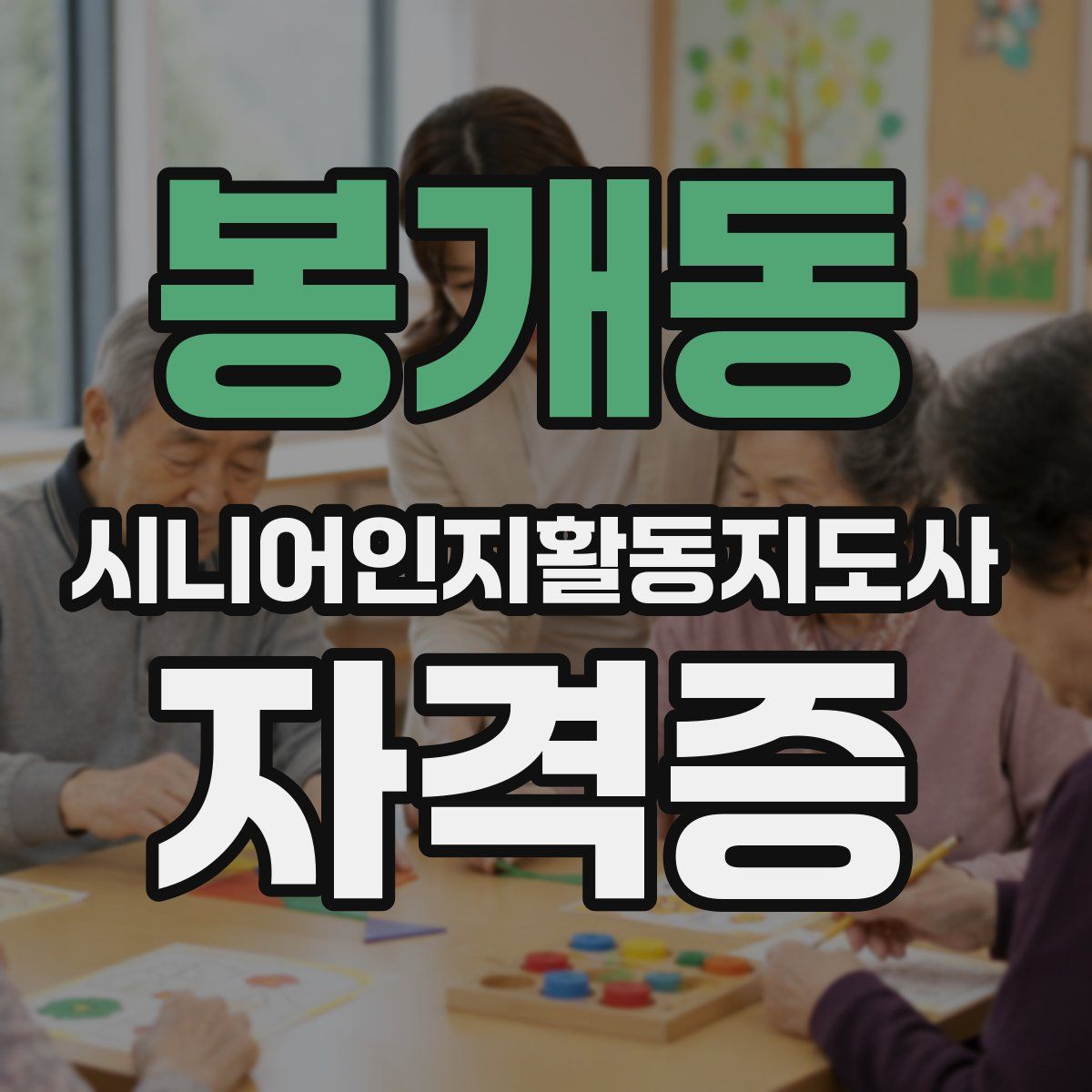 봉개동 시니어인지활동지도사 자격증