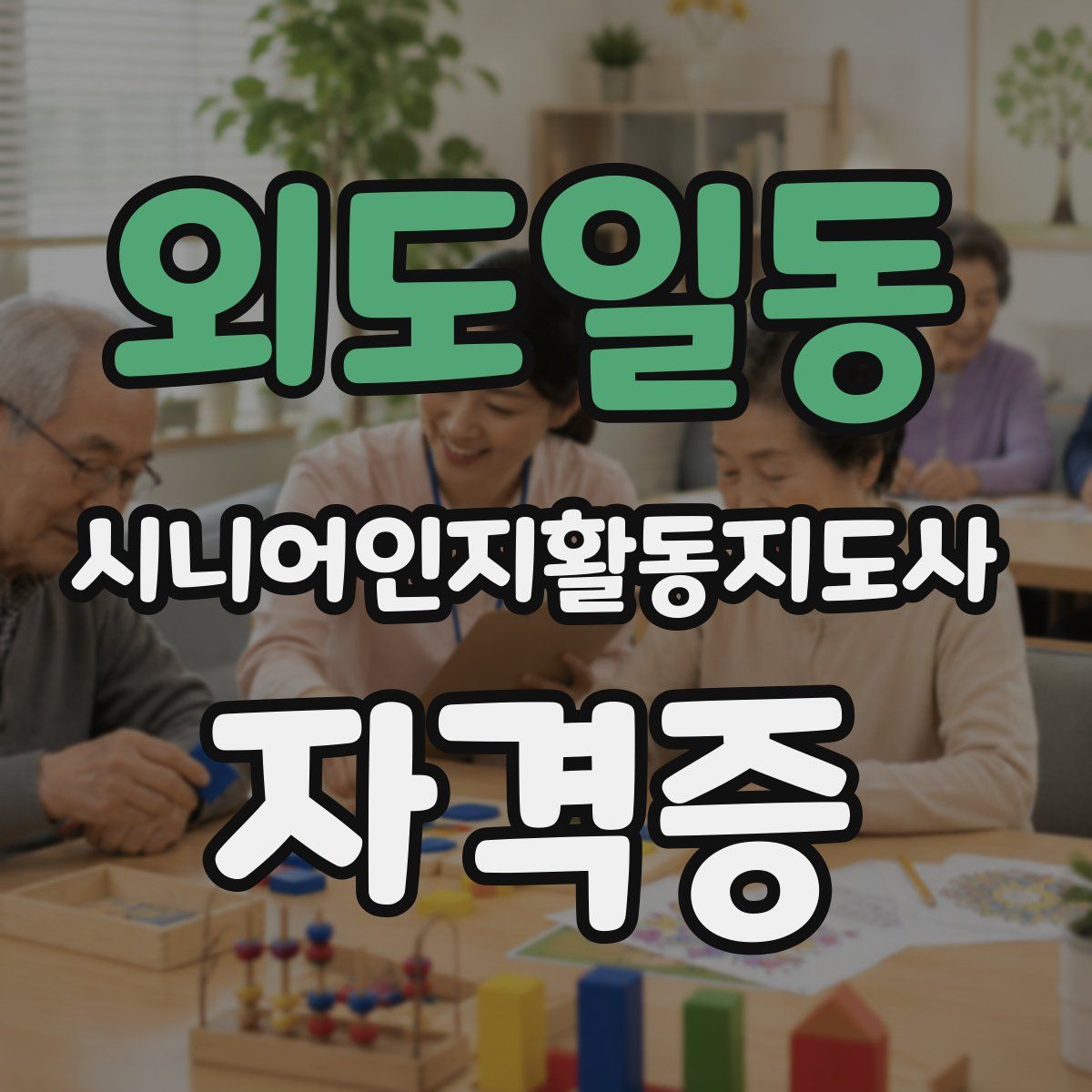 외도일동 시니어인지활동지도사 자격증