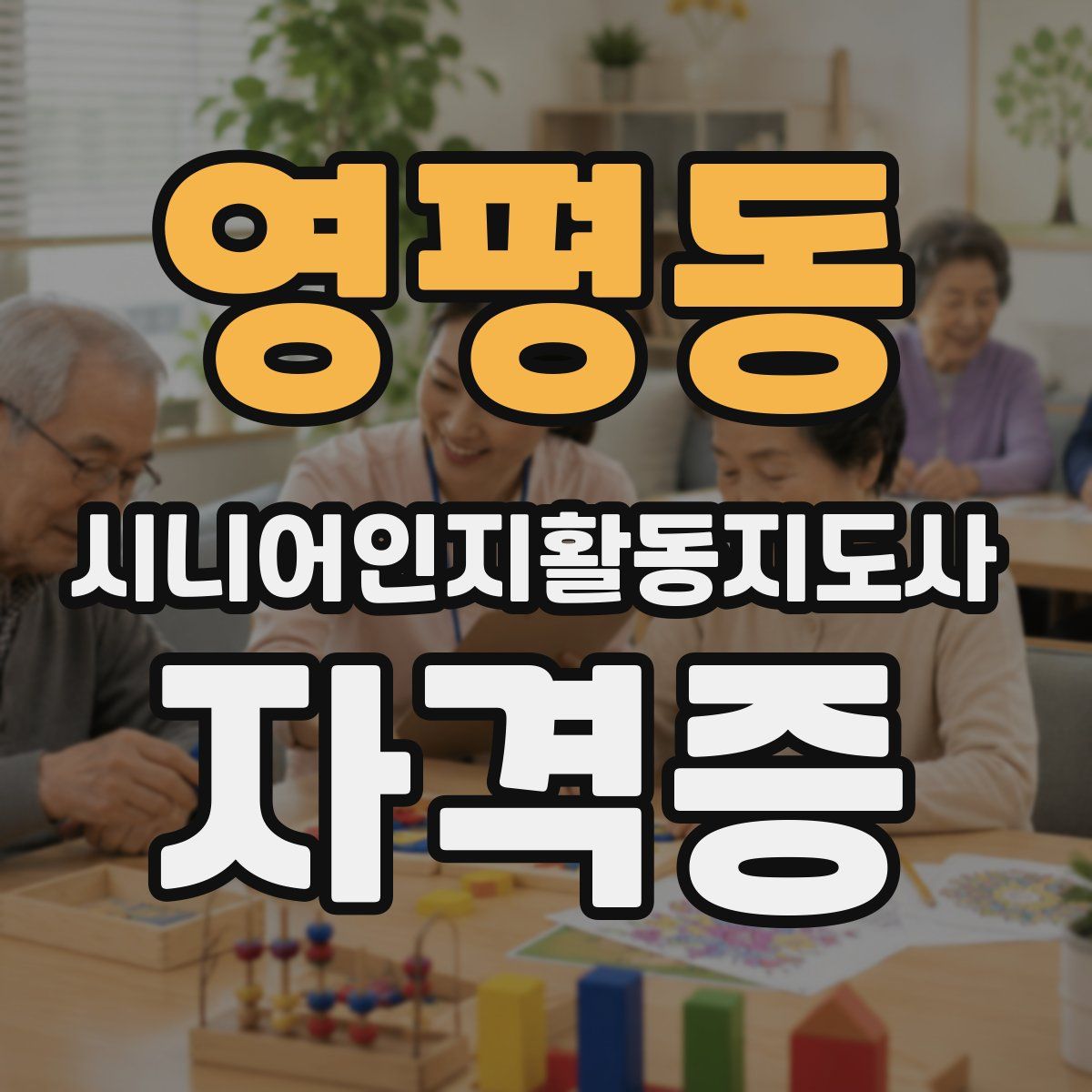 영평동 시니어인지활동지도사 자격증