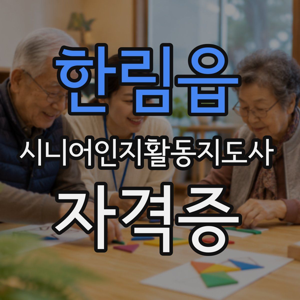 한림읍 시니어인지활동지도사 자격증