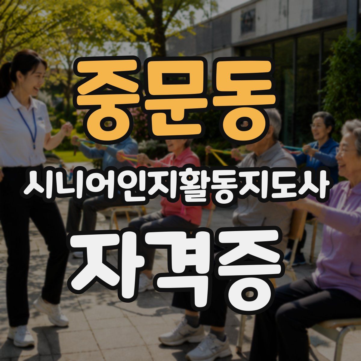 중문동 시니어인지활동지도사 자격증