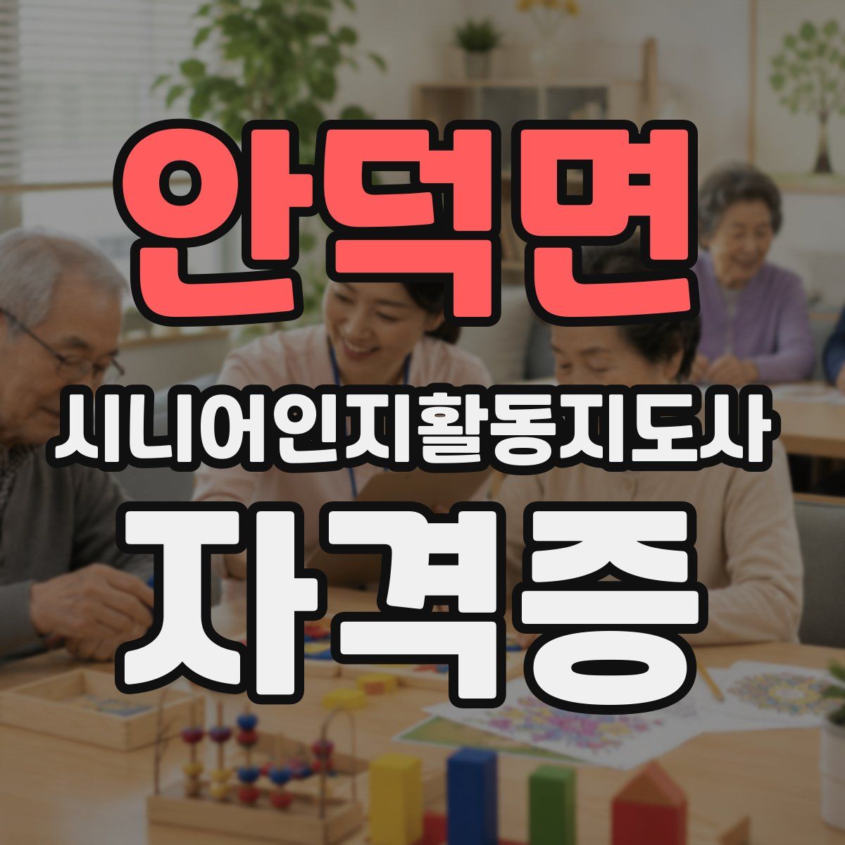 안덕면 시니어인지활동지도사 자격증