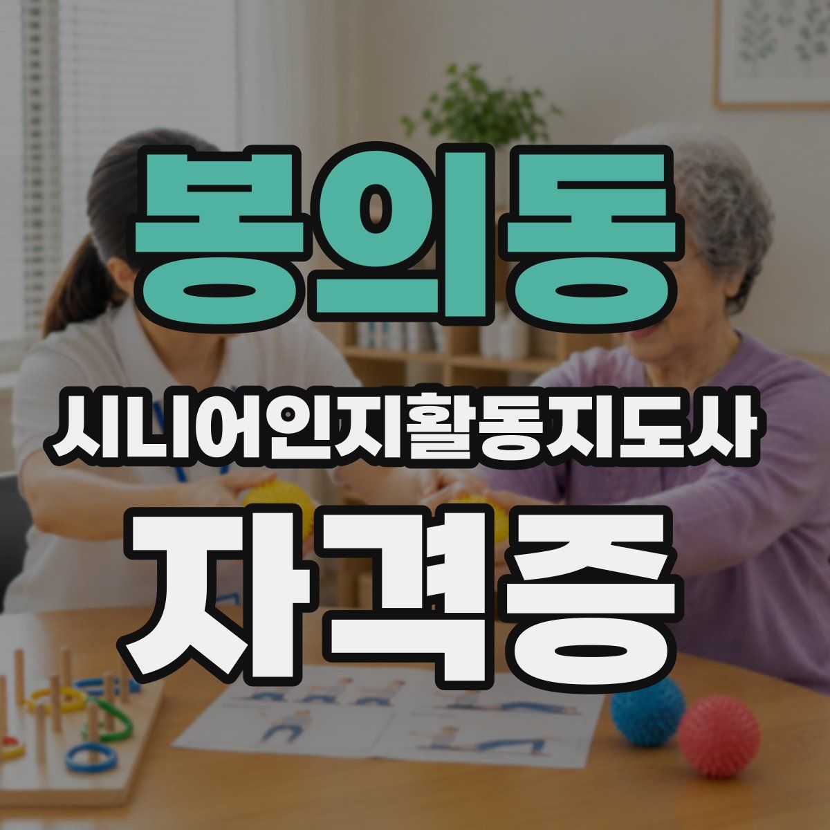 봉의동 시니어인지활동지도사 자격증