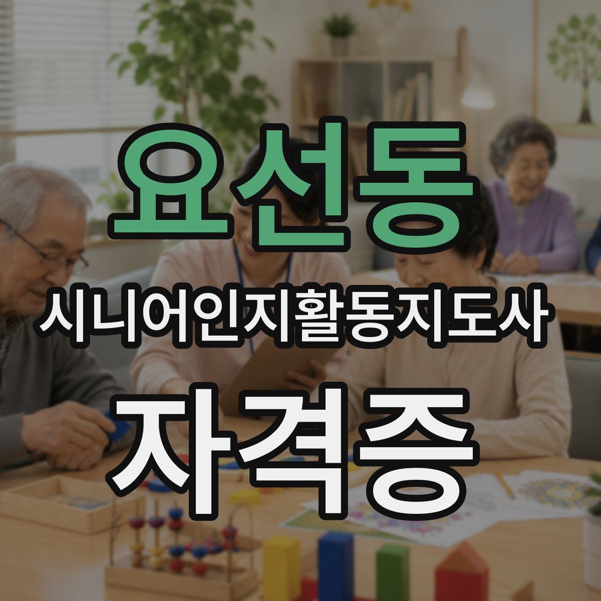 요선동 시니어인지활동지도사 자격증