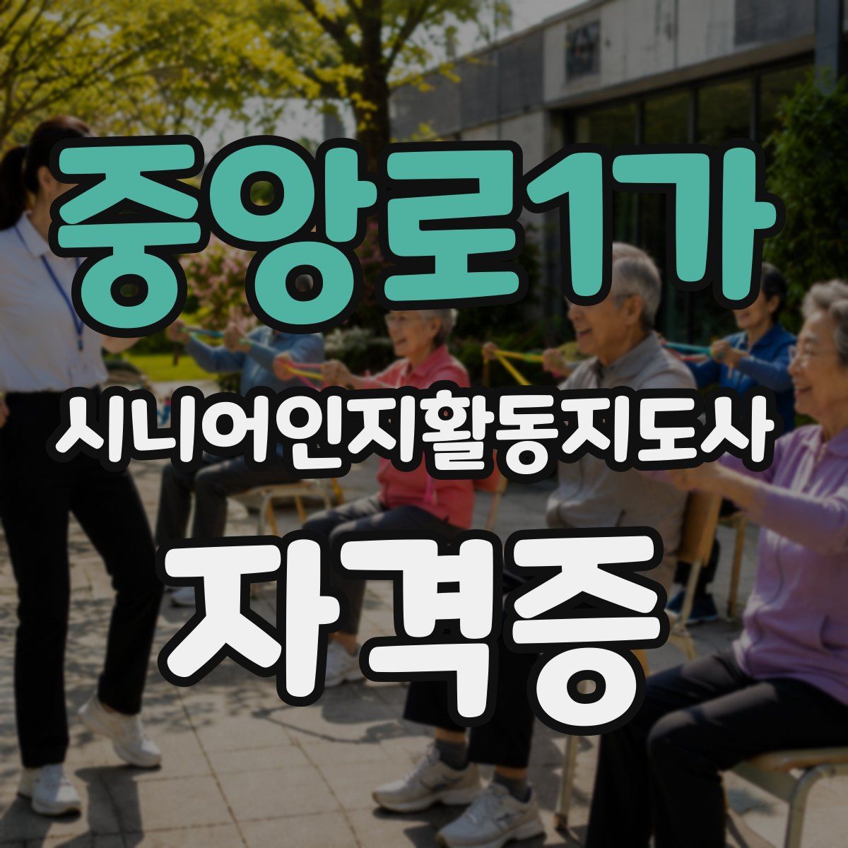 중앙로1가 시니어인지활동지도사 자격증