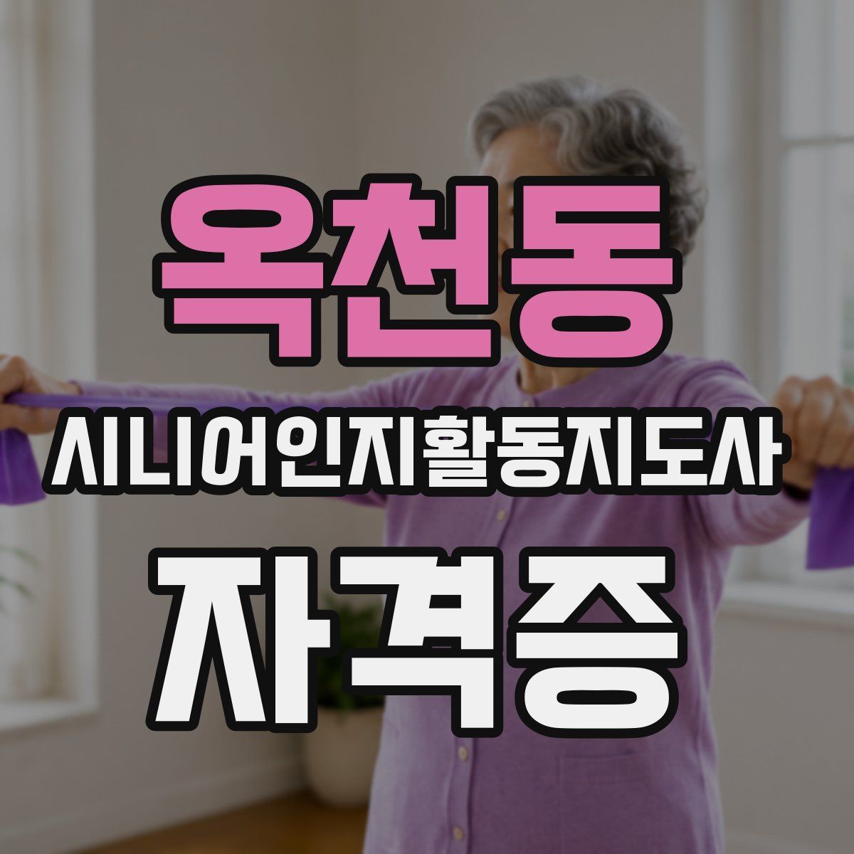 옥천동 시니어인지활동지도사 자격증