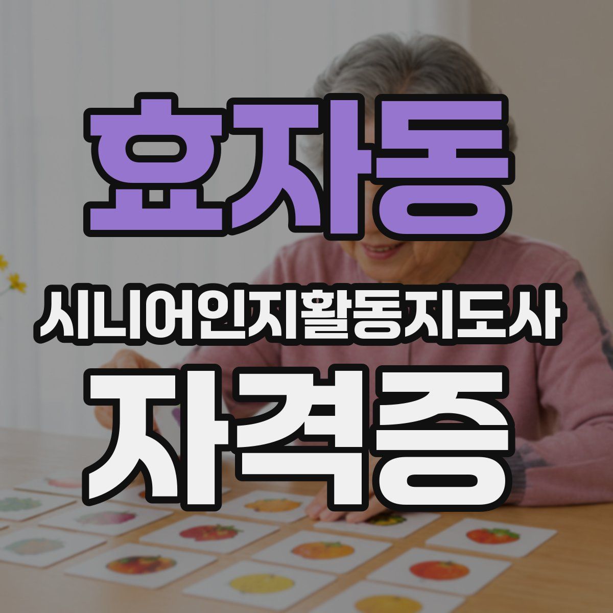 효자동 시니어인지활동지도사 자격증