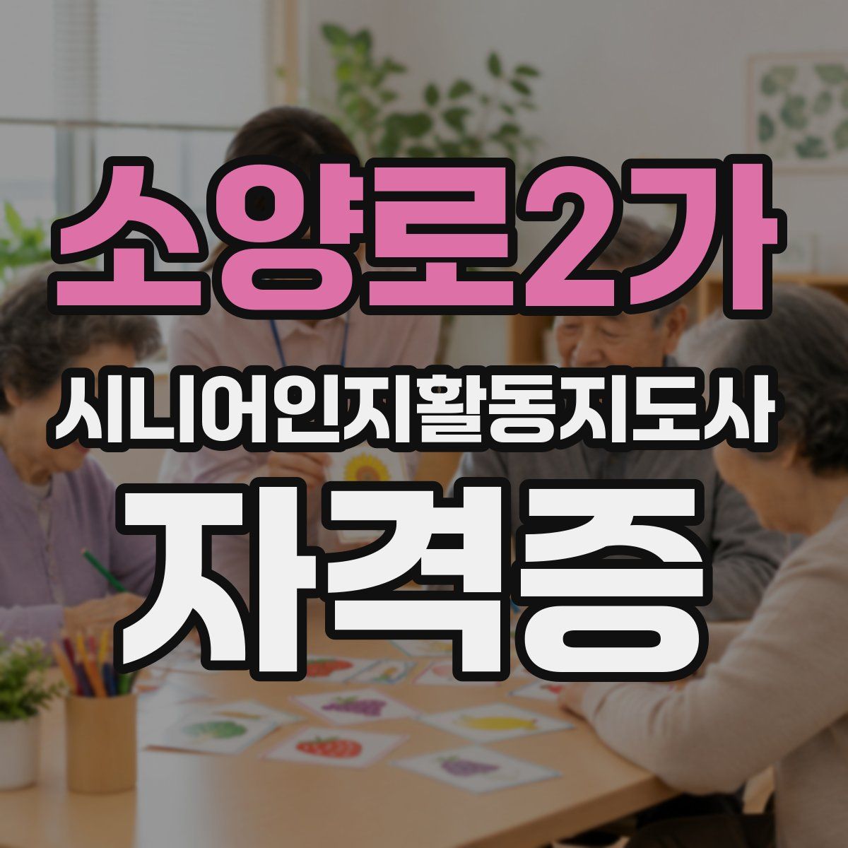 소양로2가 시니어인지활동지도사 자격증