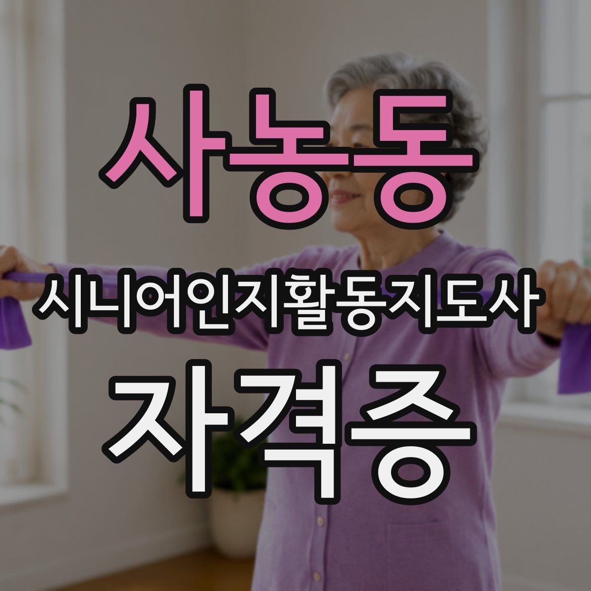 사농동 시니어인지활동지도사 자격증