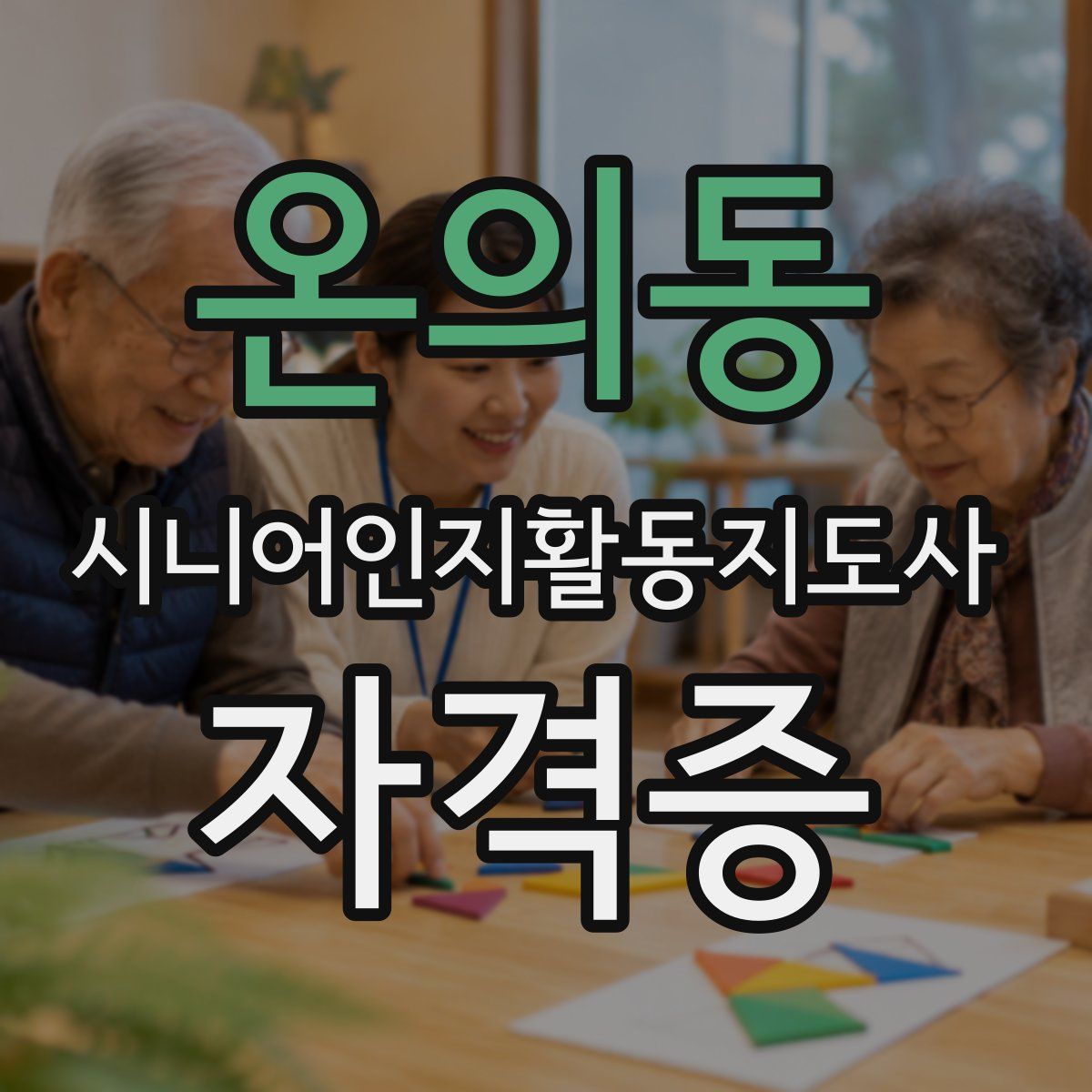온의동 시니어인지활동지도사 자격증