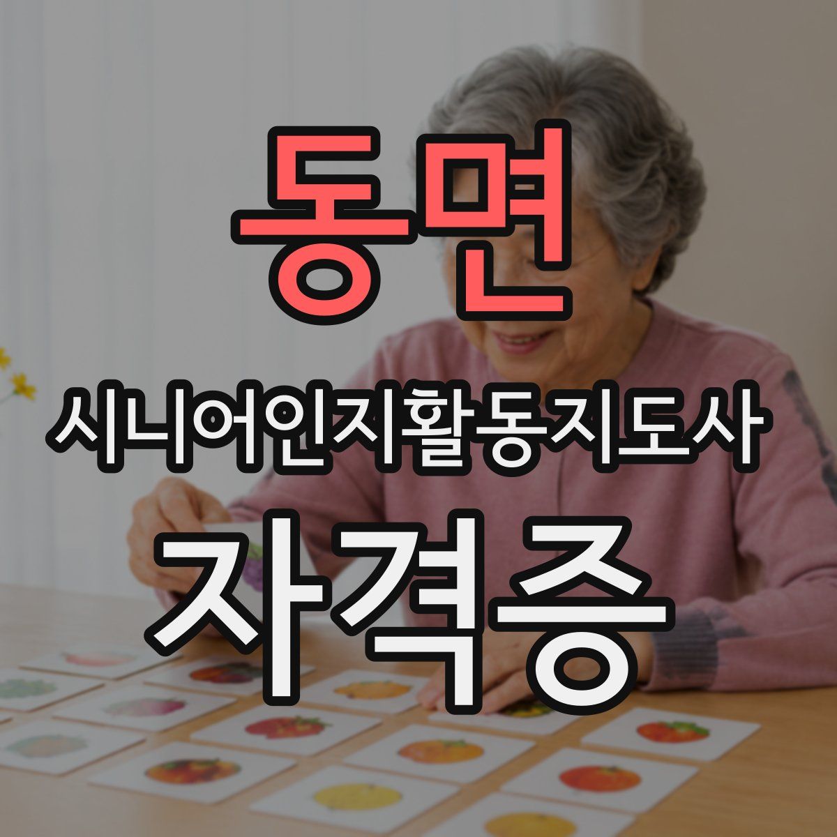 동면 시니어인지활동지도사 자격증