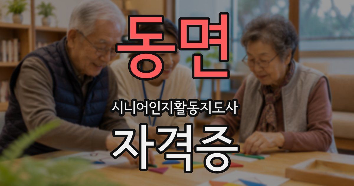 동면 시니어인지활동지도사 자격증