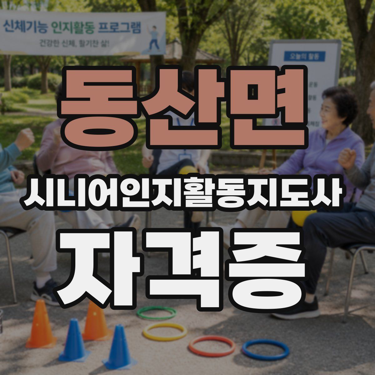 동산면 시니어인지활동지도사 자격증
