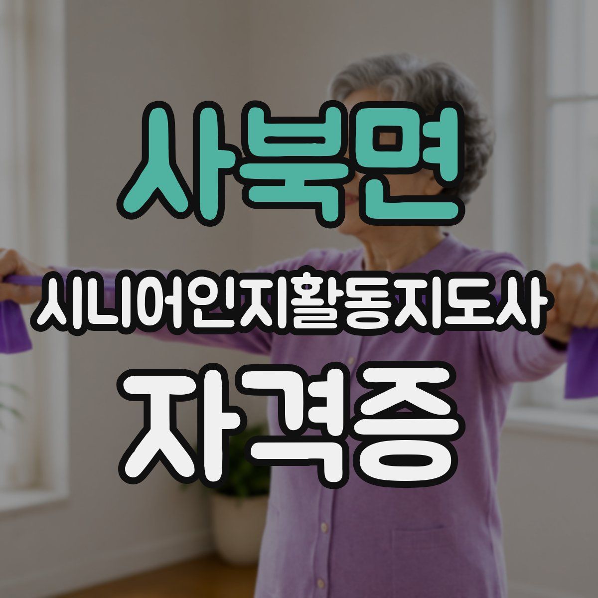 사북면 시니어인지활동지도사 자격증