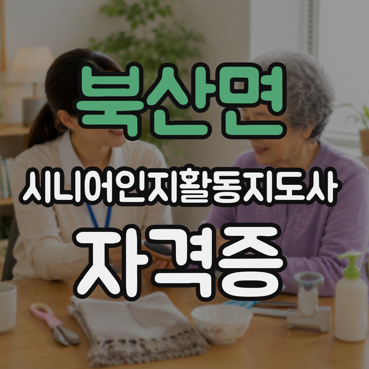 북산면 시니어인지활동지도사 자격증