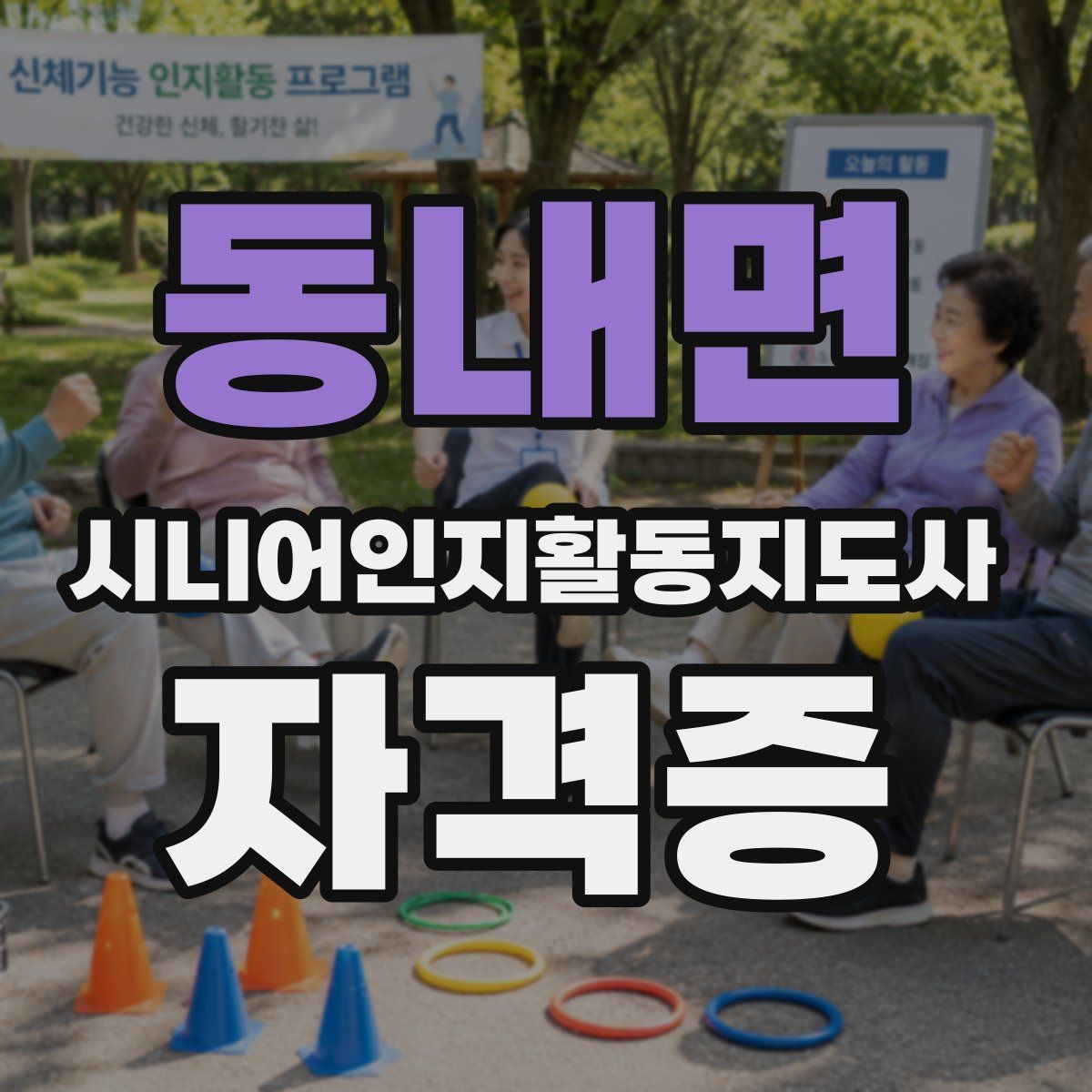 동내면 시니어인지활동지도사 자격증