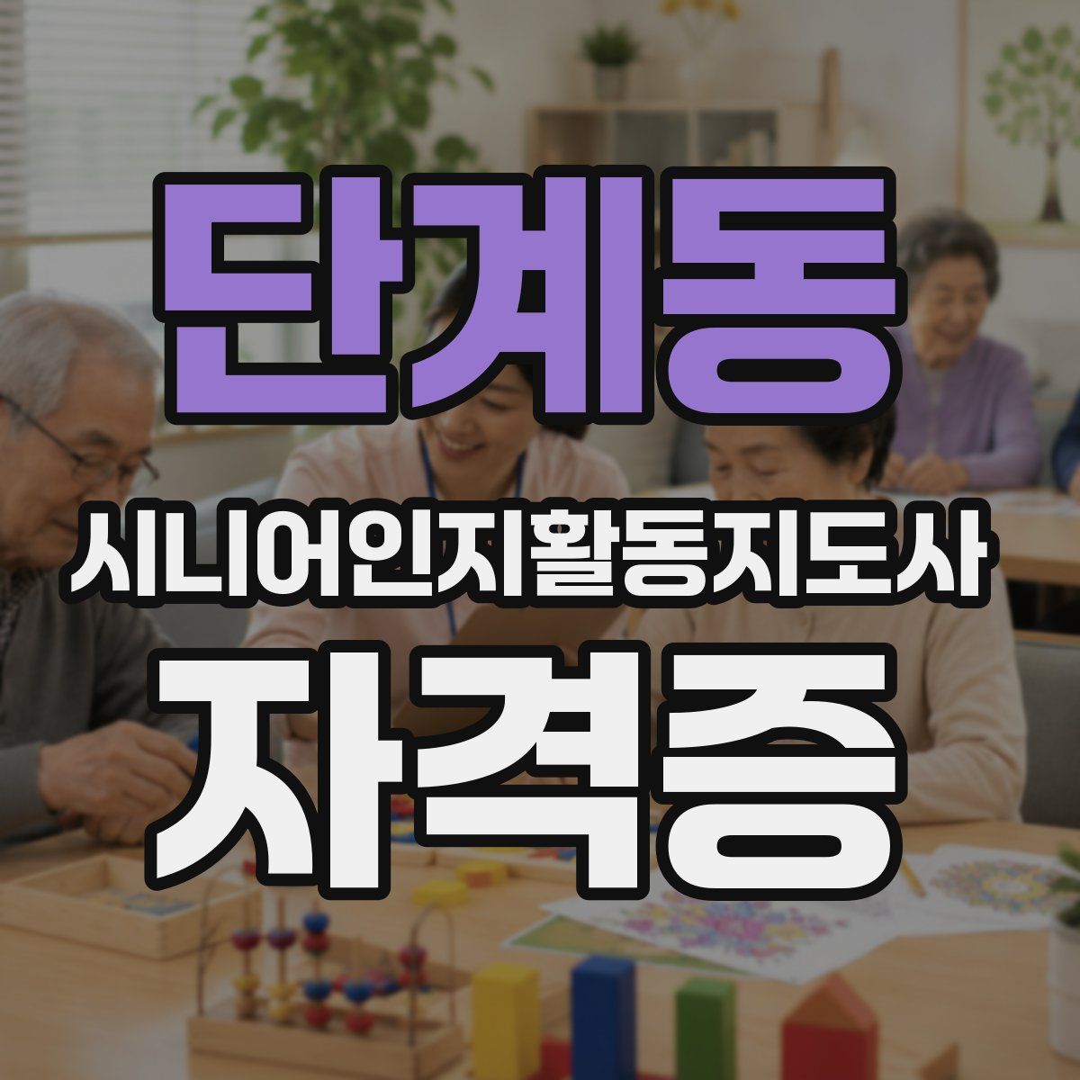 단계동 시니어인지활동지도사 자격증
