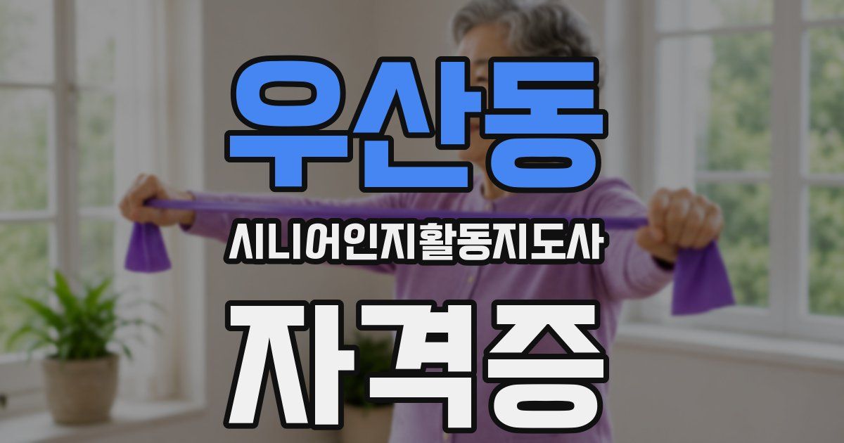 우산동 시니어인지활동지도사 자격증