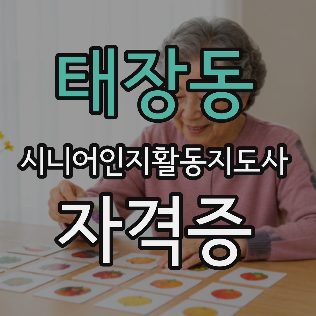 태장동 시니어인지활동지도사 자격증