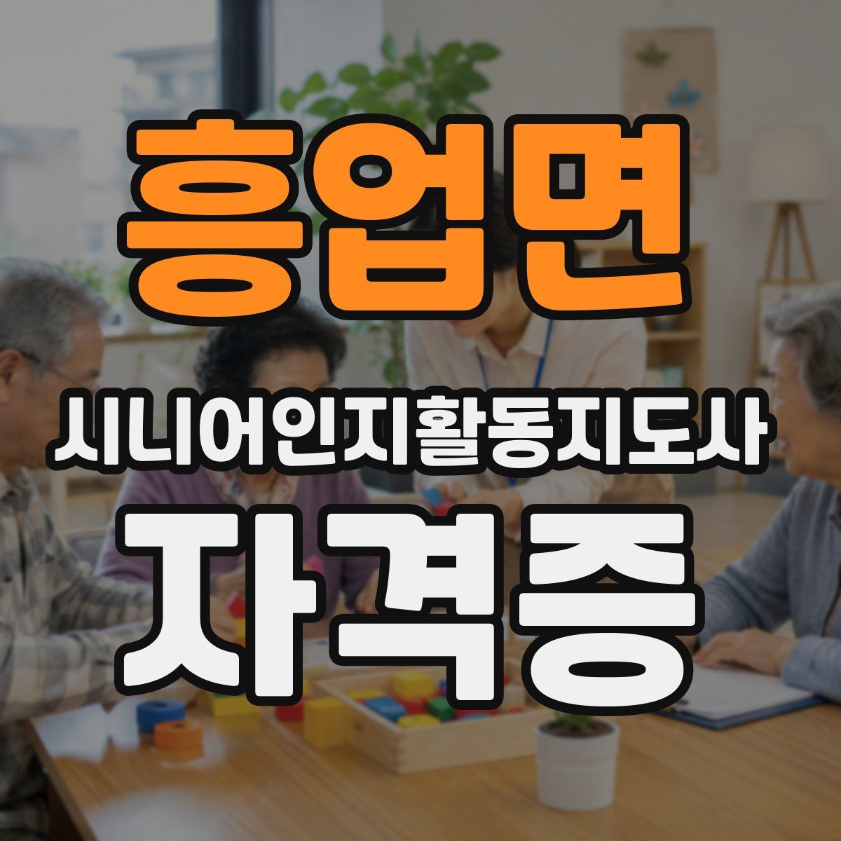 흥업면 시니어인지활동지도사 자격증