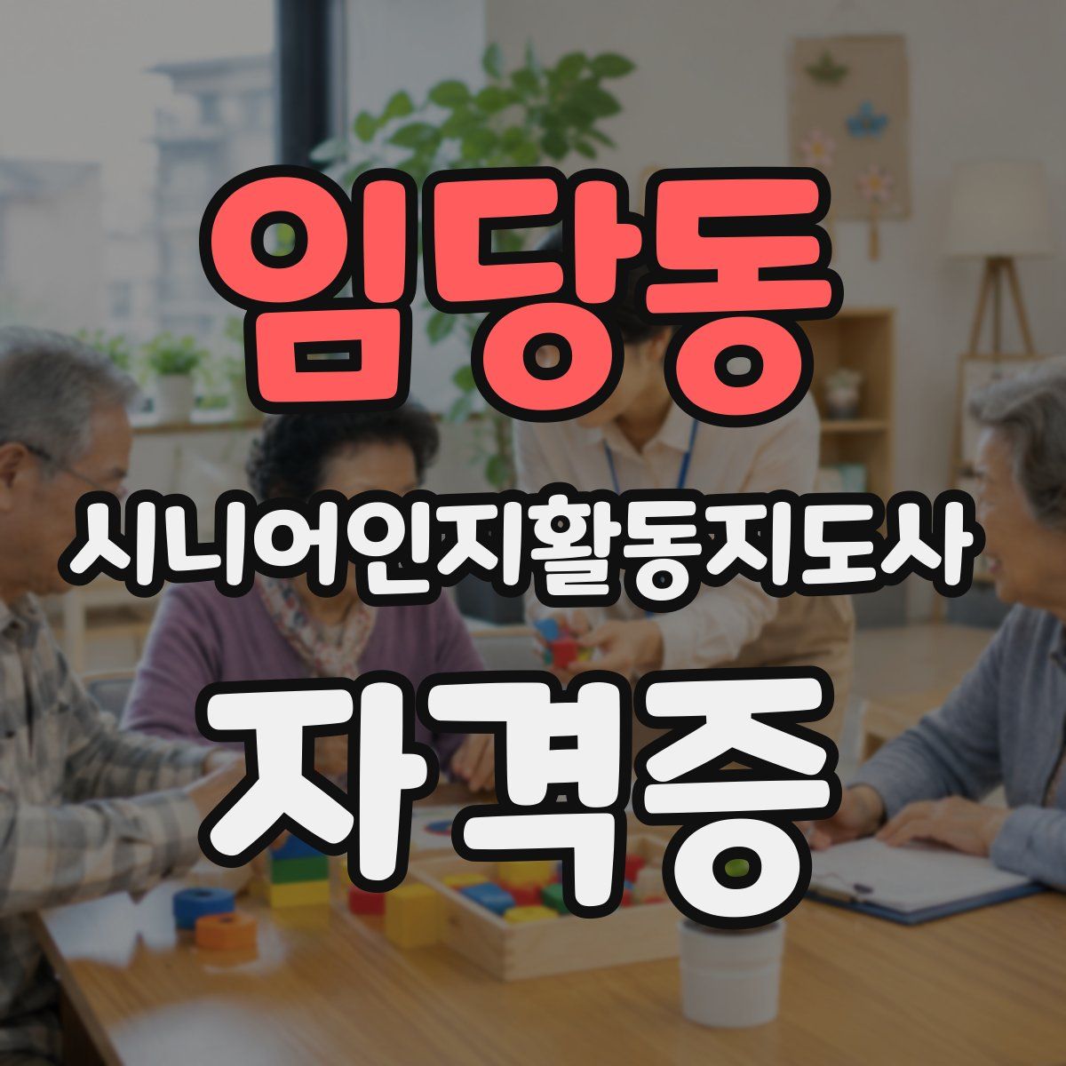 임당동 시니어인지활동지도사 자격증