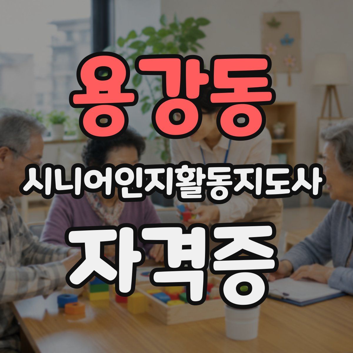 용강동 시니어인지활동지도사 자격증