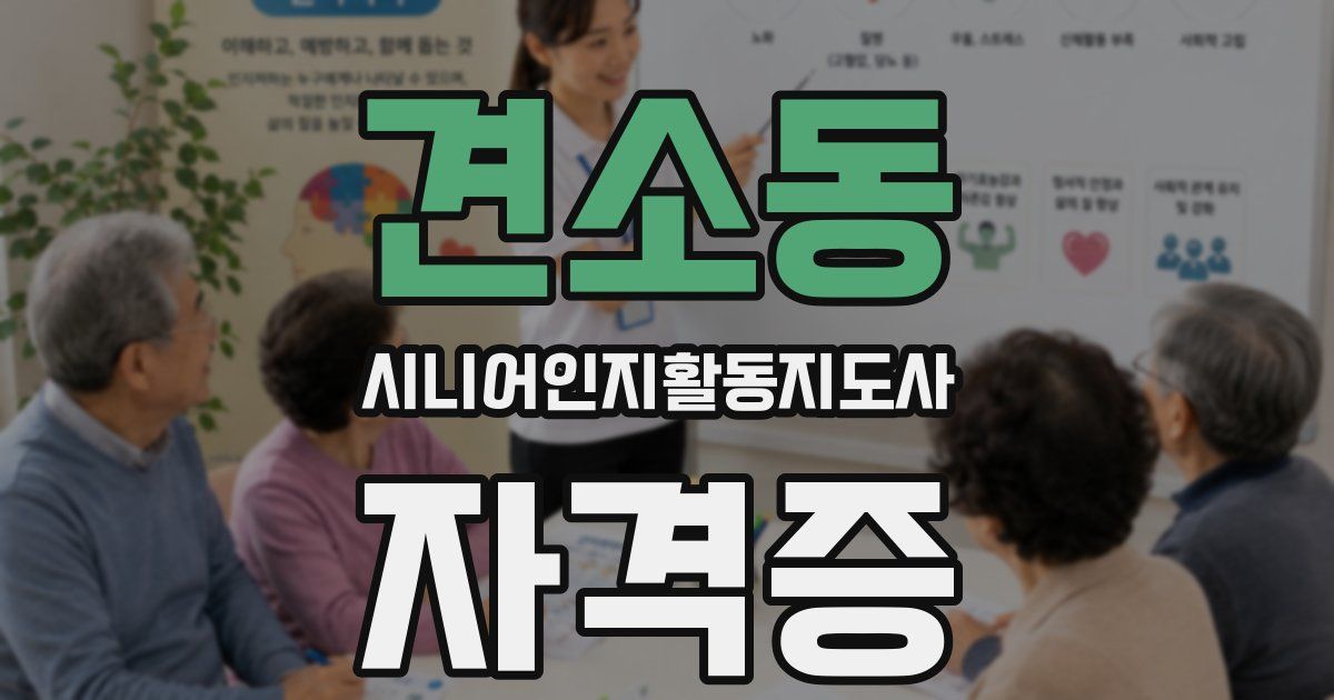 견소동 시니어인지활동지도사 자격증