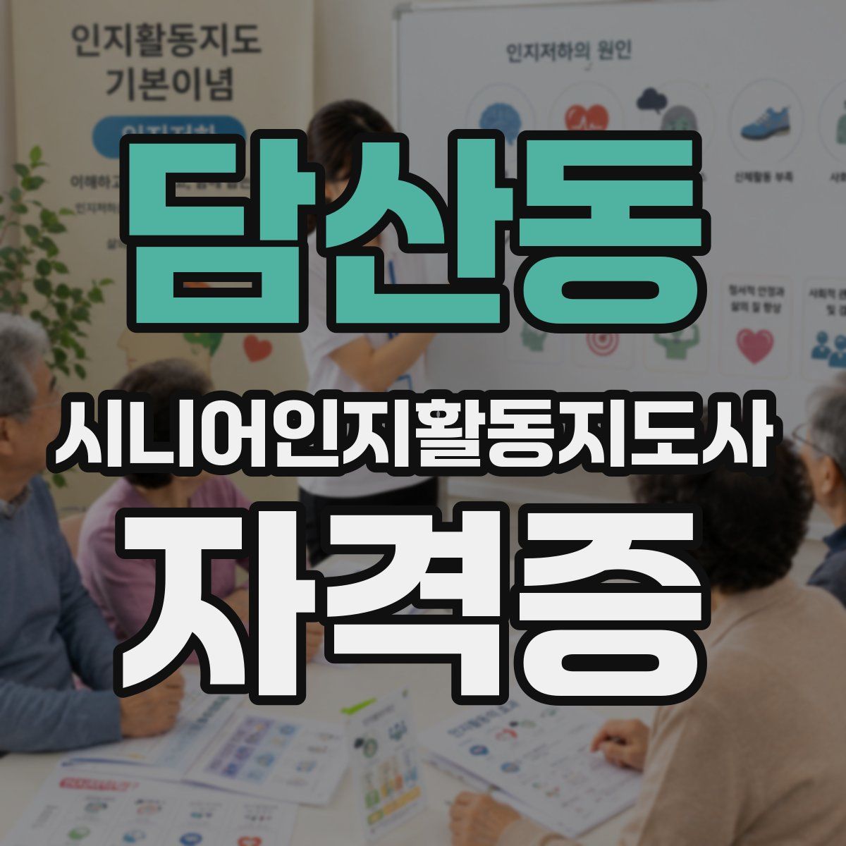 담산동 시니어인지활동지도사 자격증