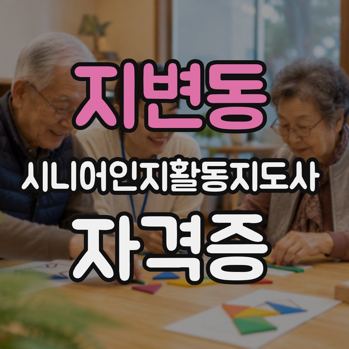 지변동 시니어인지활동지도사 자격증