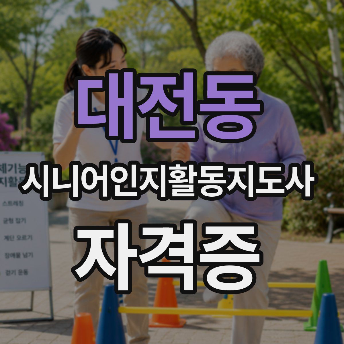 대전동 시니어인지활동지도사 자격증