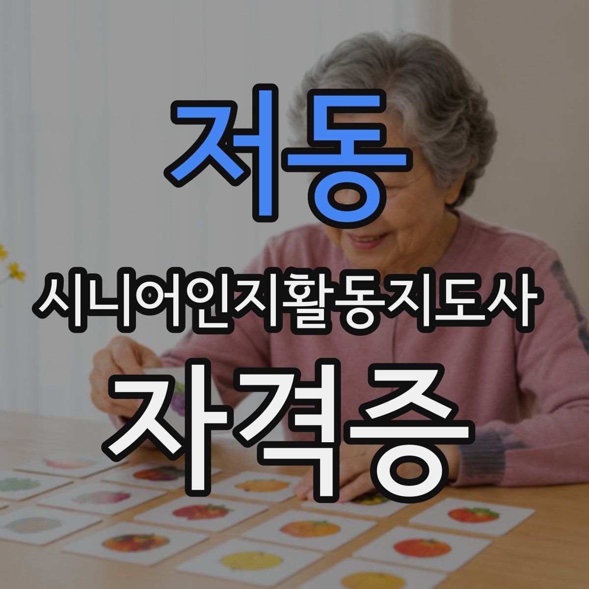 저동 시니어인지활동지도사 자격증