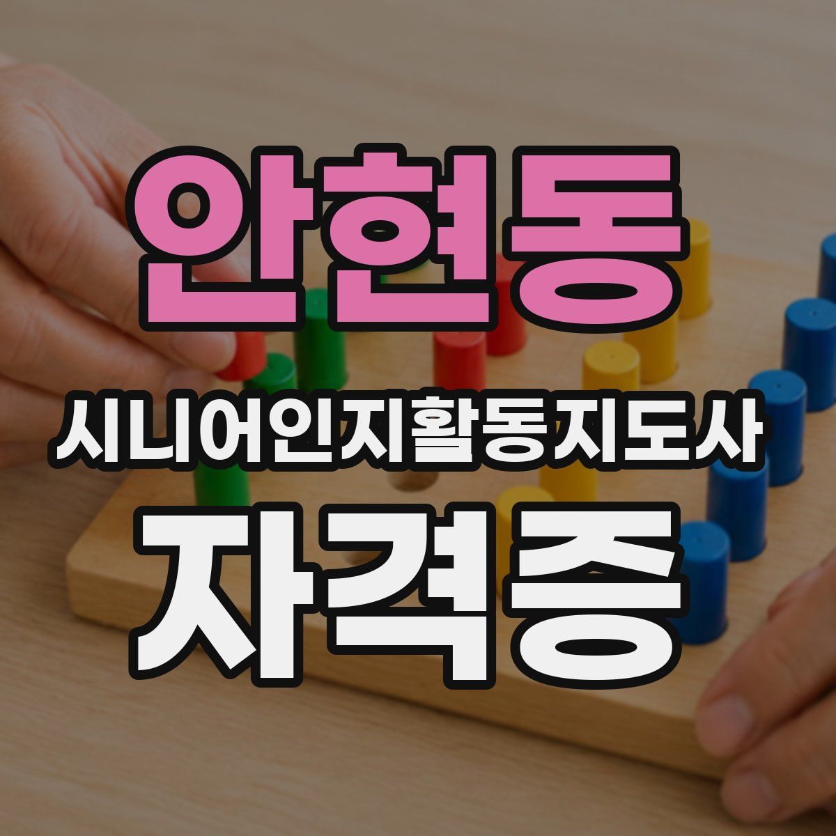 안현동 시니어인지활동지도사 자격증