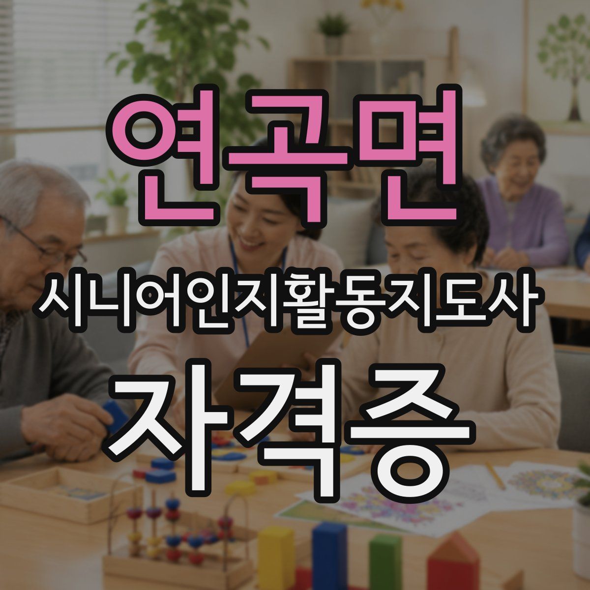 연곡면 시니어인지활동지도사 자격증