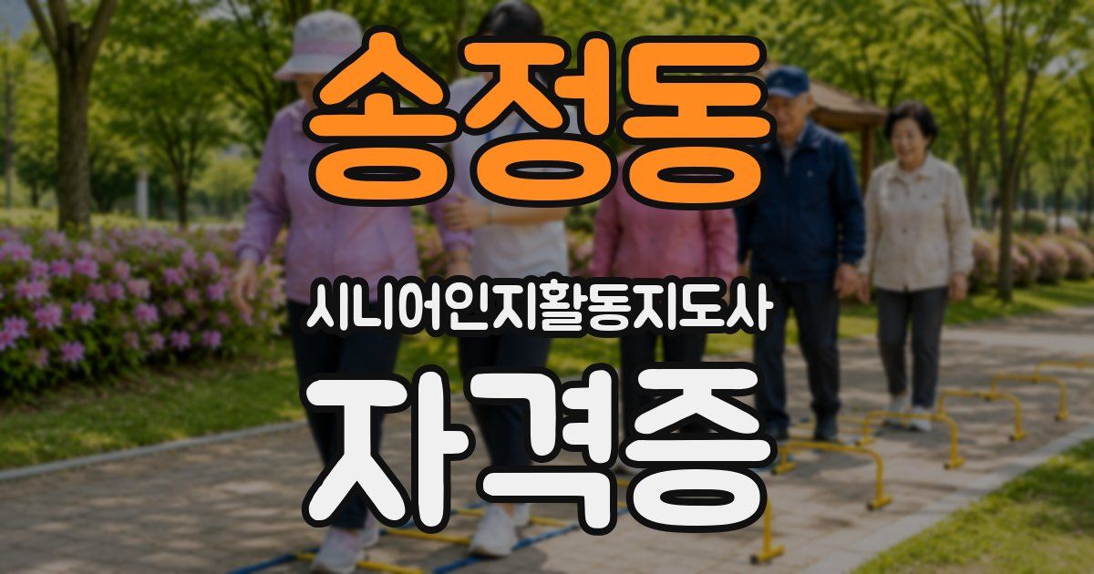 송정동 시니어인지활동지도사 자격증