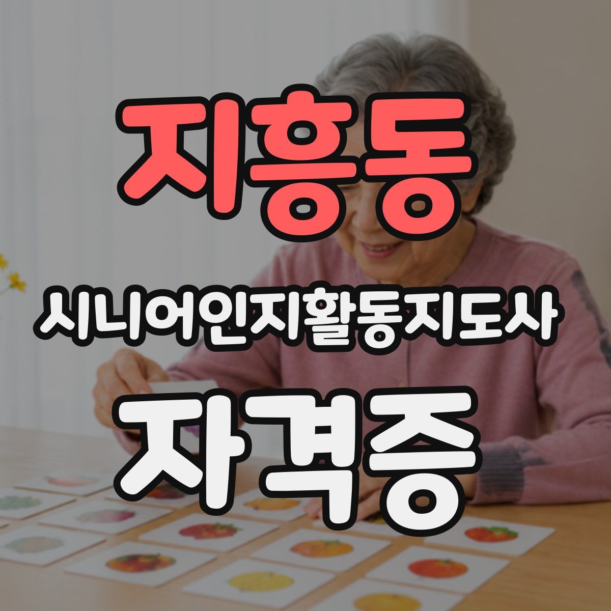 지흥동 시니어인지활동지도사 자격증
