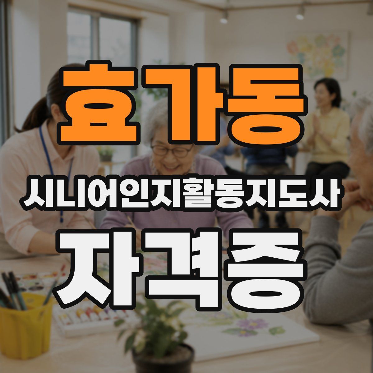 효가동 시니어인지활동지도사 자격증