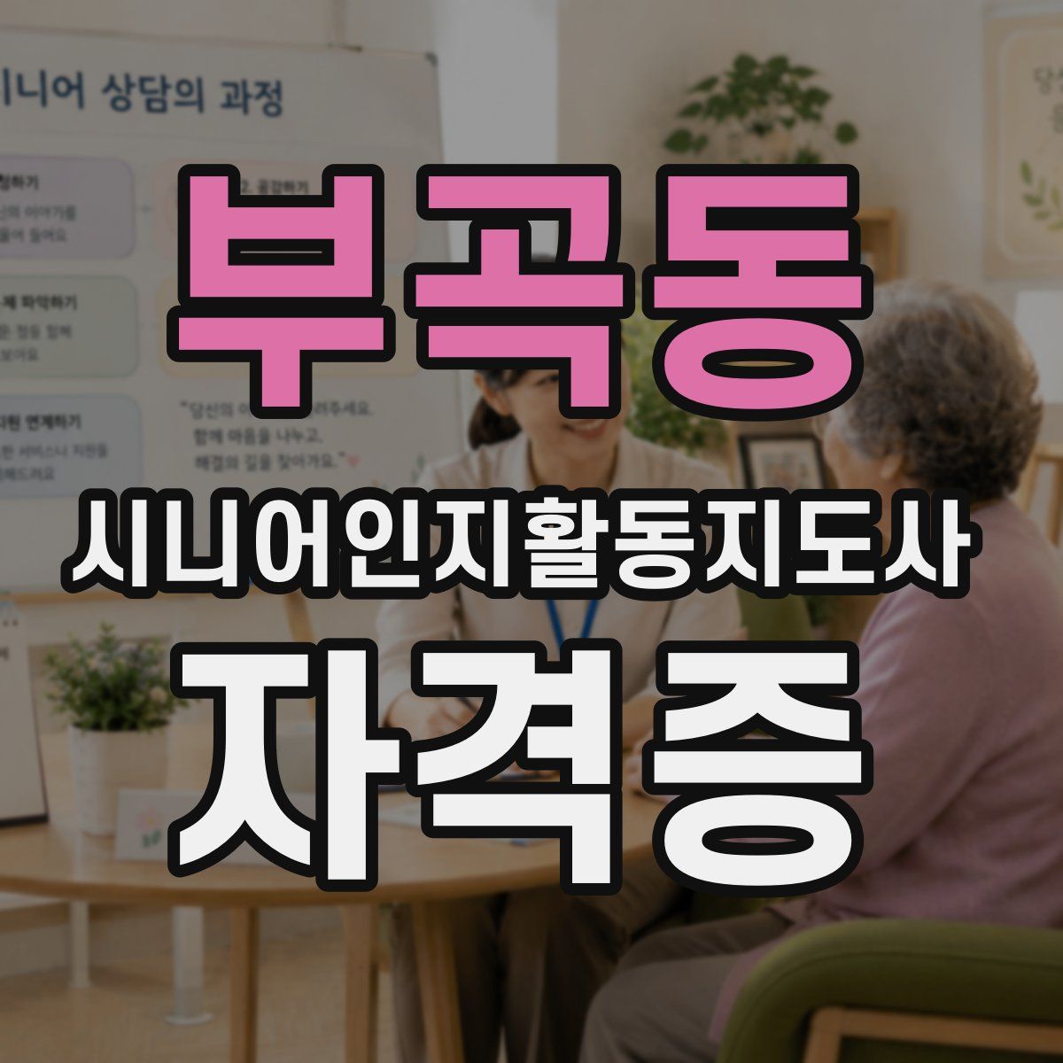 부곡동 시니어인지활동지도사 자격증