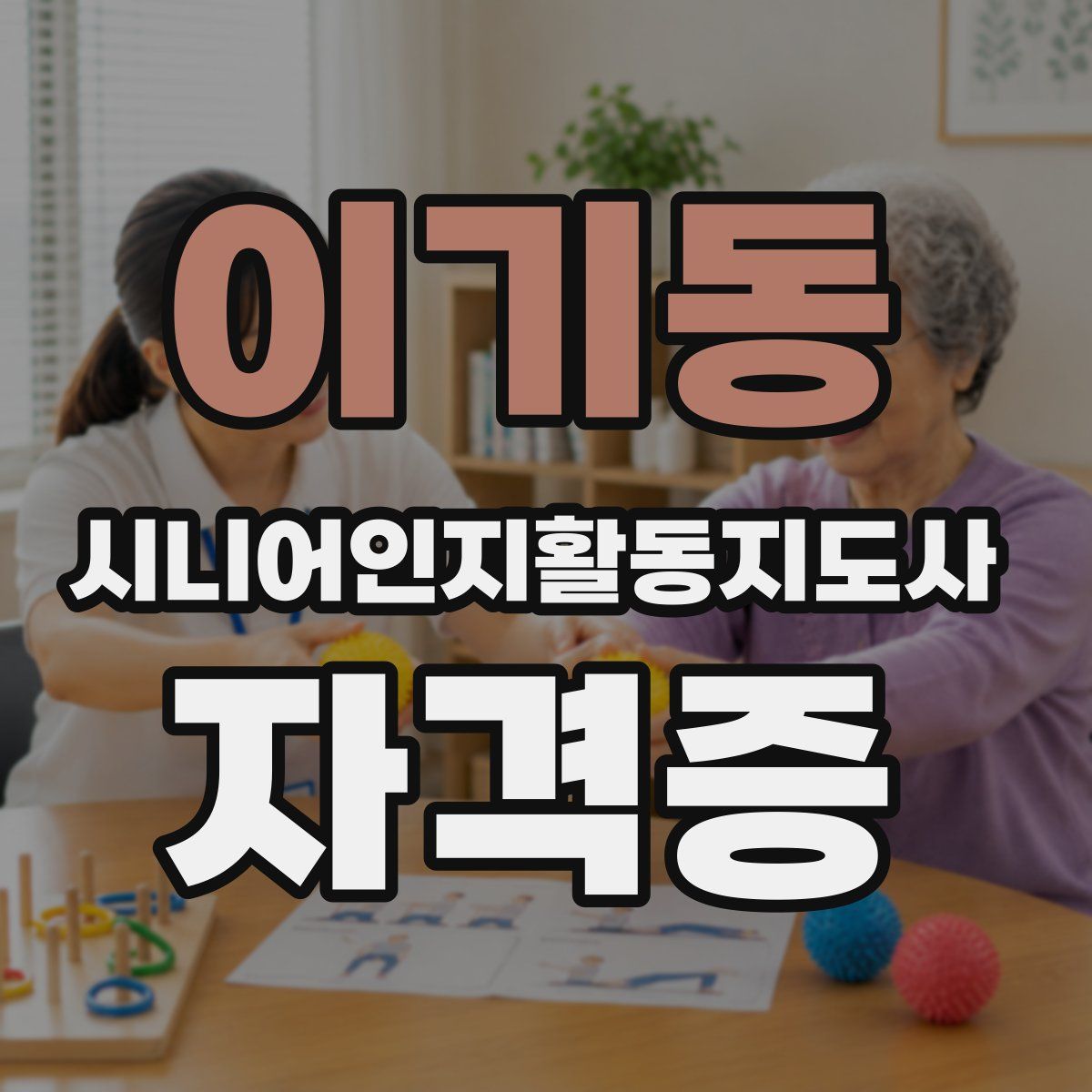 이기동 시니어인지활동지도사 자격증