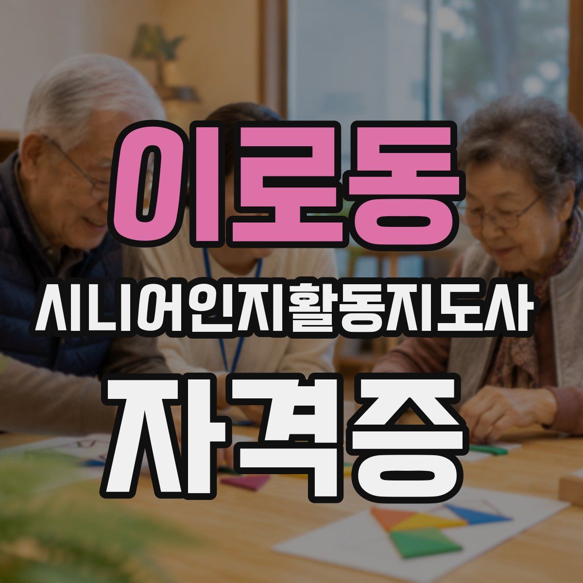 이로동 시니어인지활동지도사 자격증