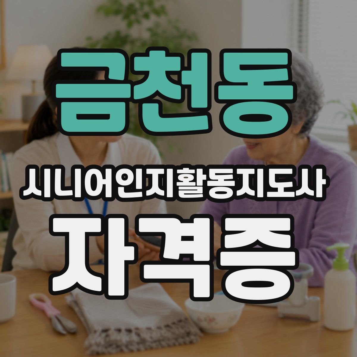 금천동 시니어인지활동지도사 자격증