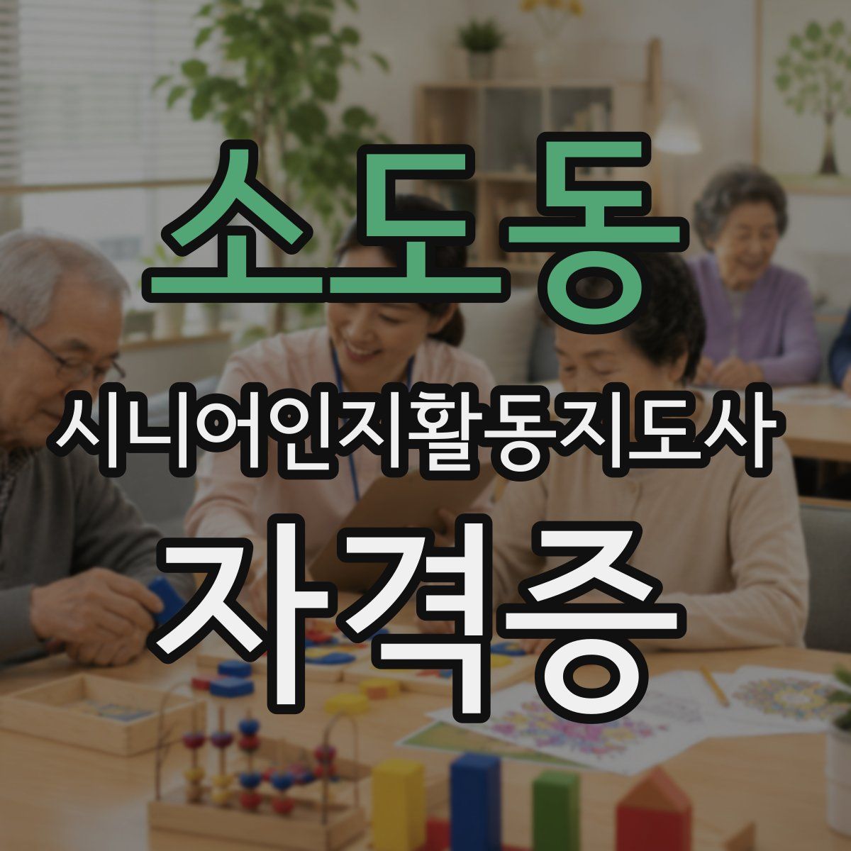 소도동 시니어인지활동지도사 자격증
