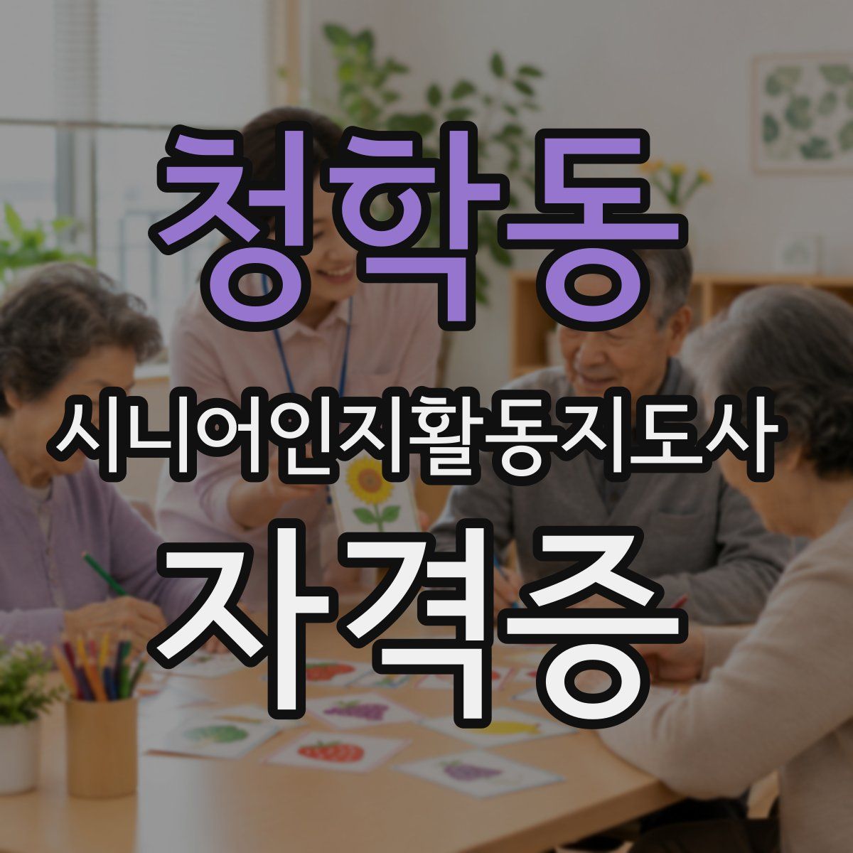 청학동 시니어인지활동지도사 자격증