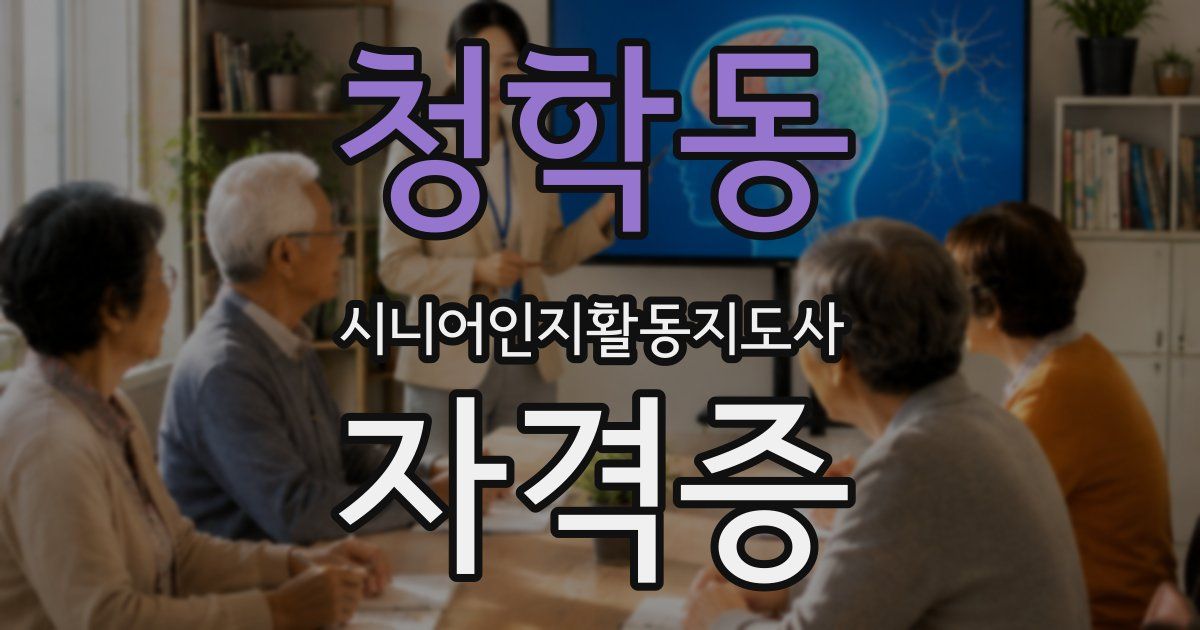 청학동 시니어인지활동지도사 자격증