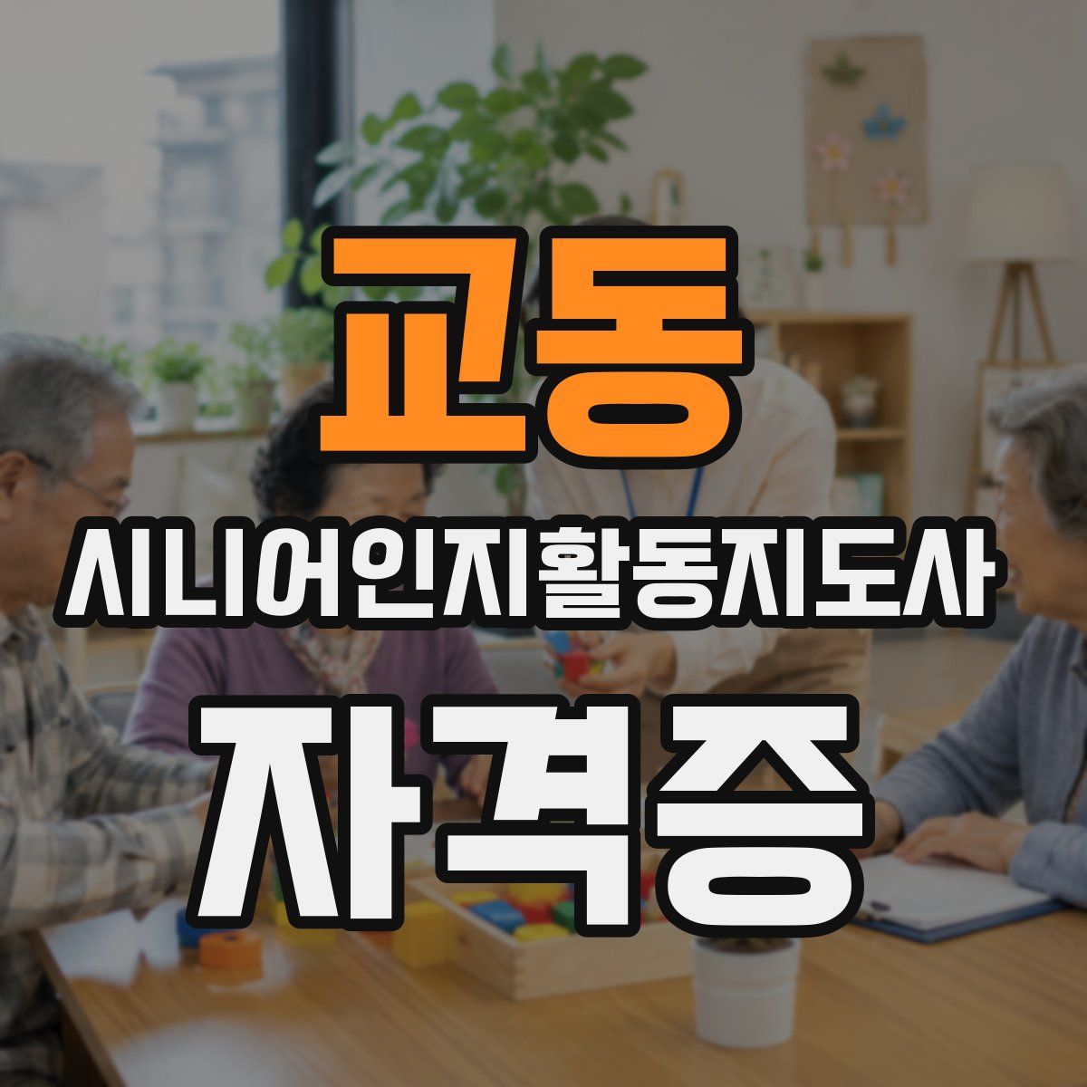 교동 시니어인지활동지도사 자격증