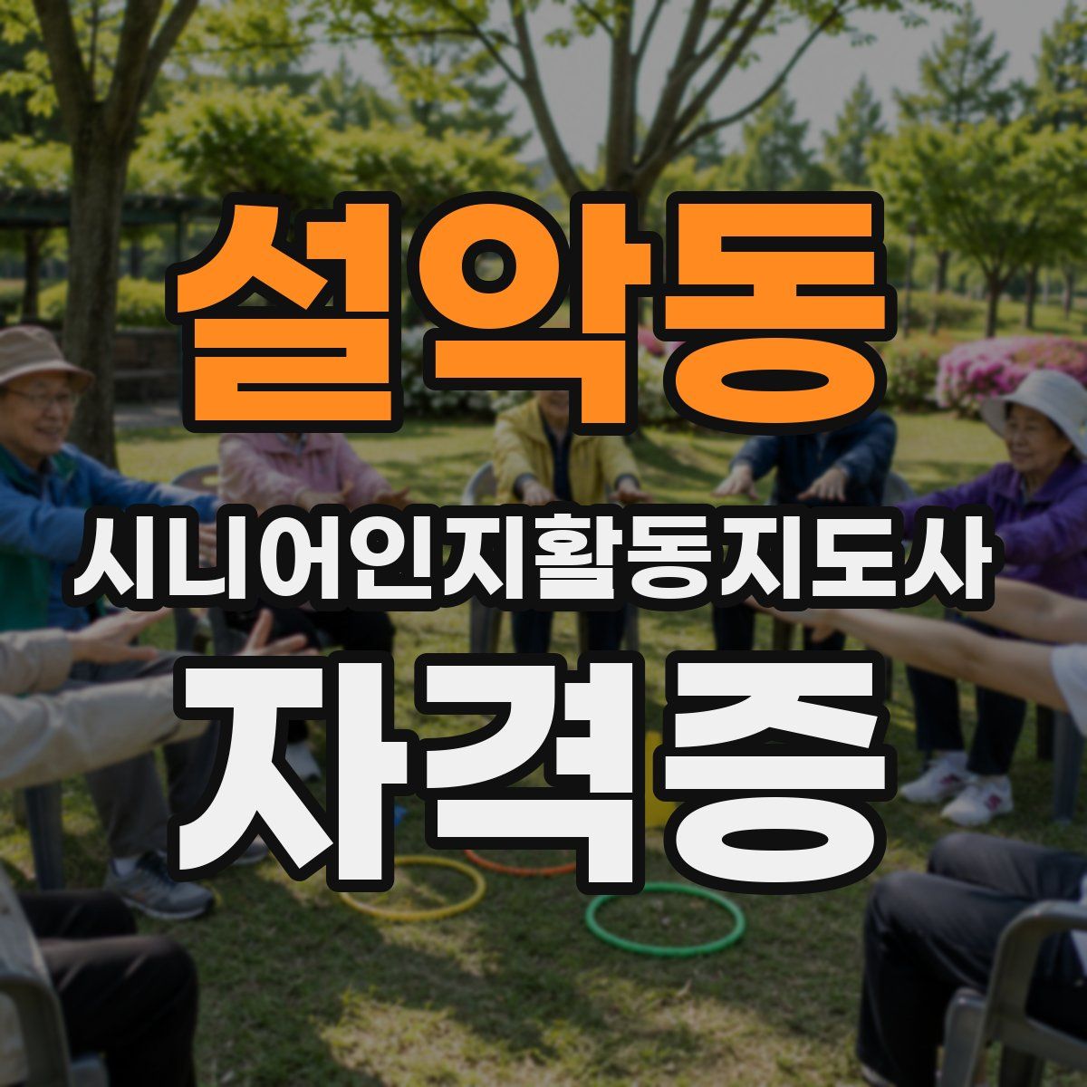 설악동 시니어인지활동지도사 자격증