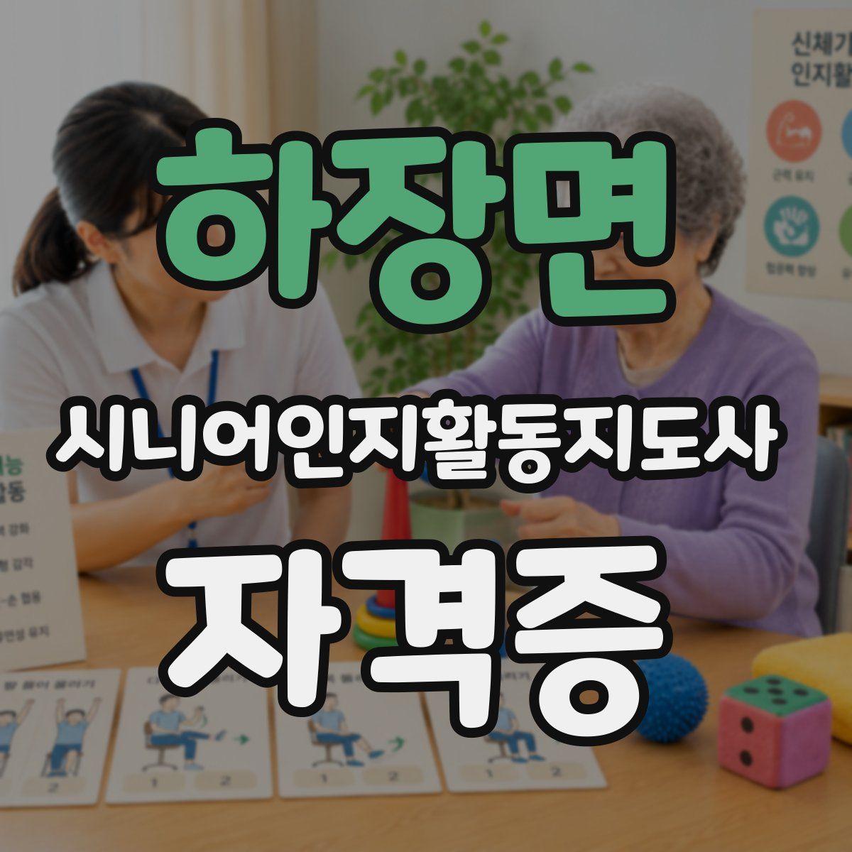 하장면 시니어인지활동지도사 자격증