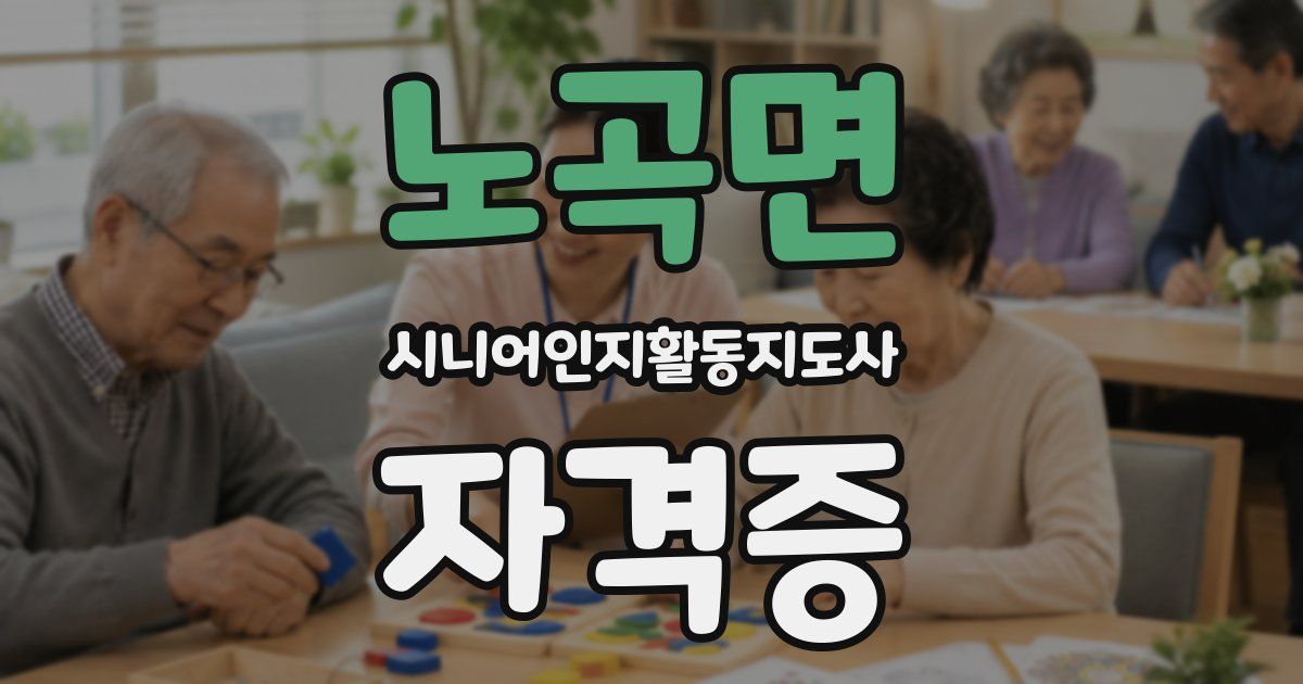 노곡면 시니어인지활동지도사 자격증