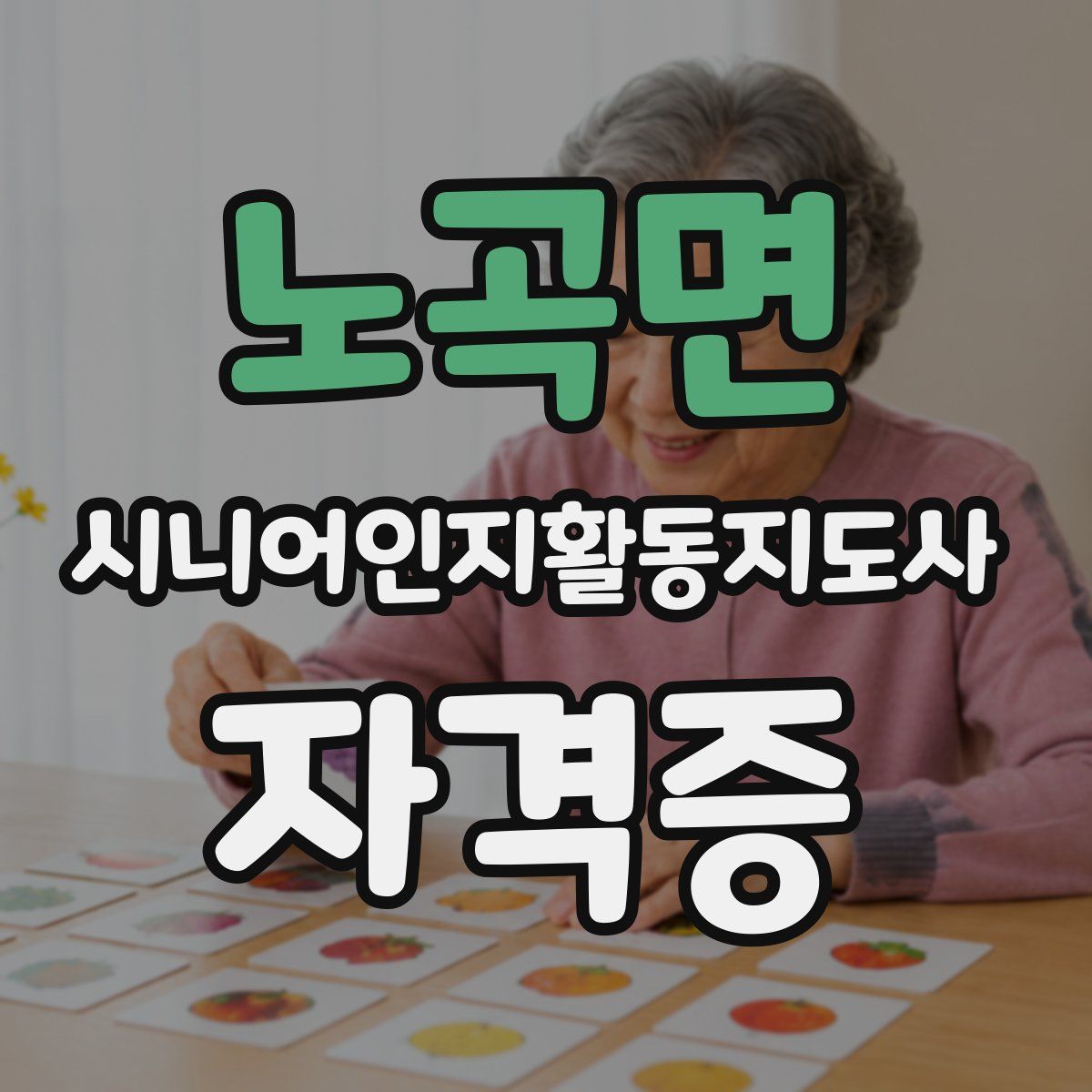 노곡면 시니어인지활동지도사 자격증