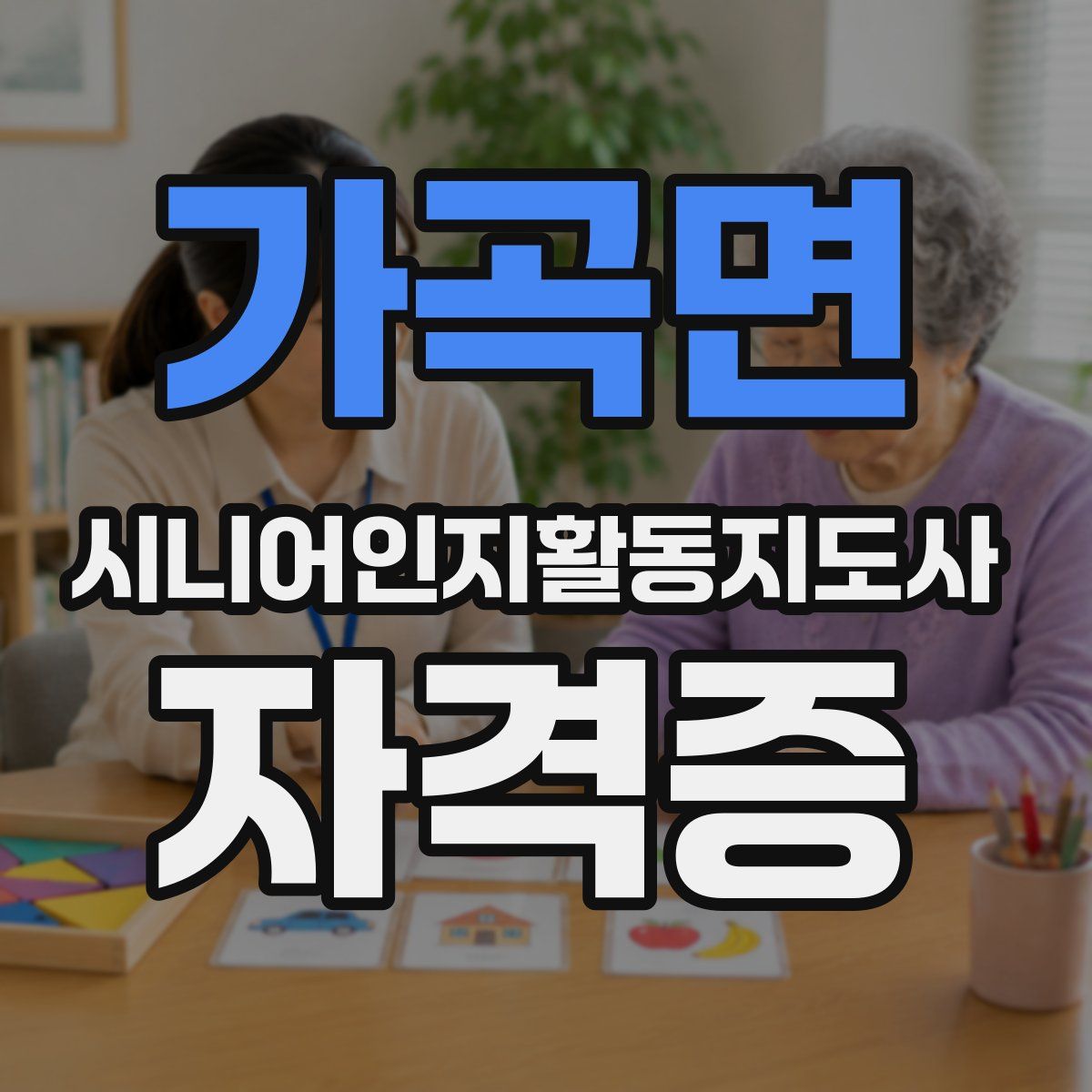 가곡면 시니어인지활동지도사 자격증