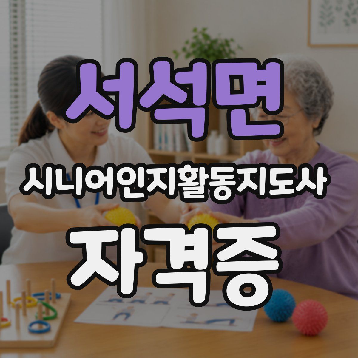 서석면 시니어인지활동지도사 자격증